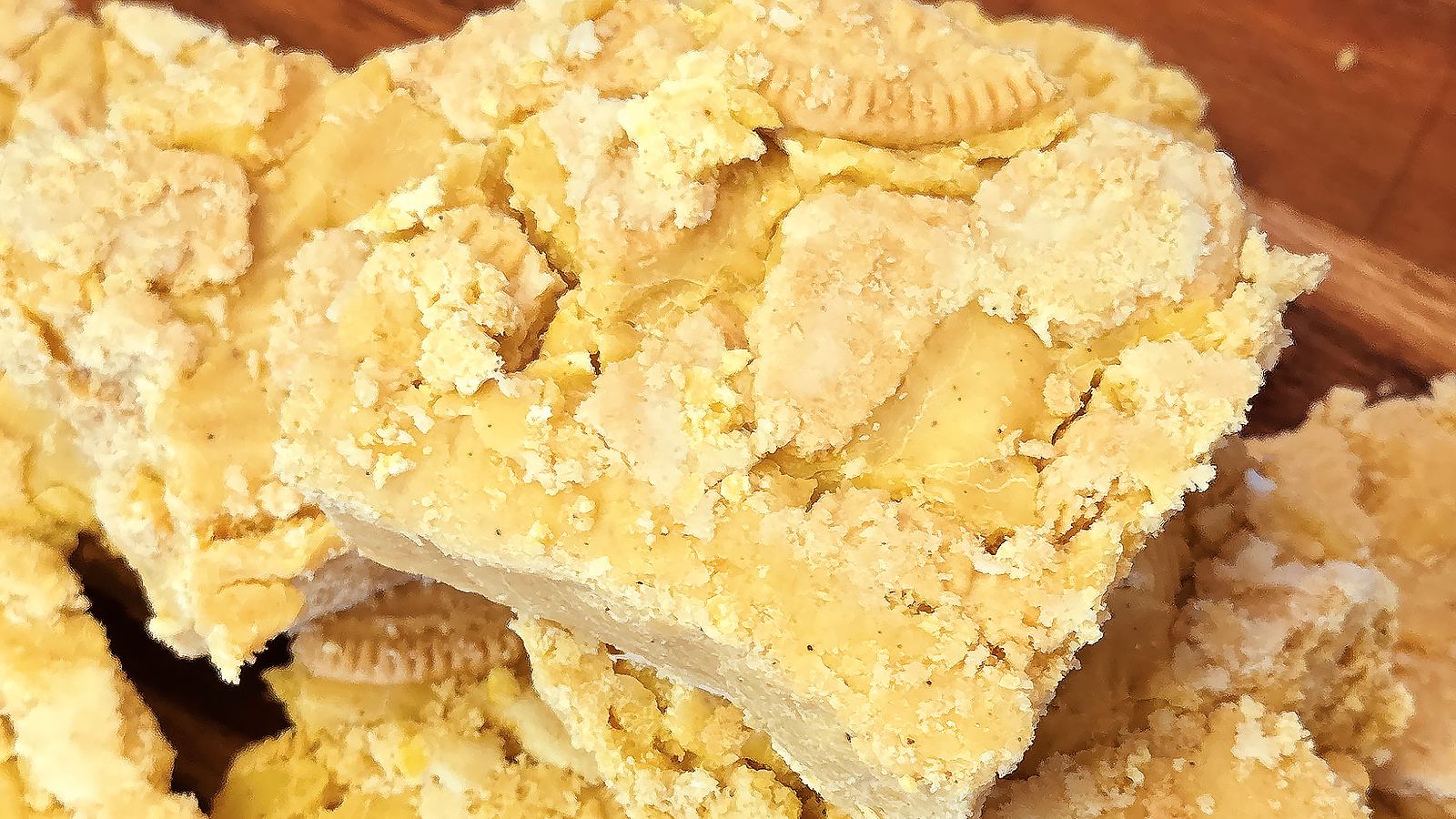 pumpkin oreo fudge pieces stacked up